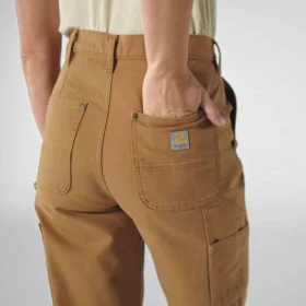 Damen-Arbeitshose aus Canvas mit doppeltem Kniebereich im Vintage-Schnitt