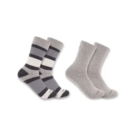 Damen-Crew-Socken, schwer, 2er-Pack