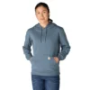 Damen-Hoodie mit «Sawyer Script Logo» auf den Armlingen