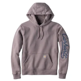 Damen-Hoodie mit «Sawyer Script Logo» auf den Armlingen