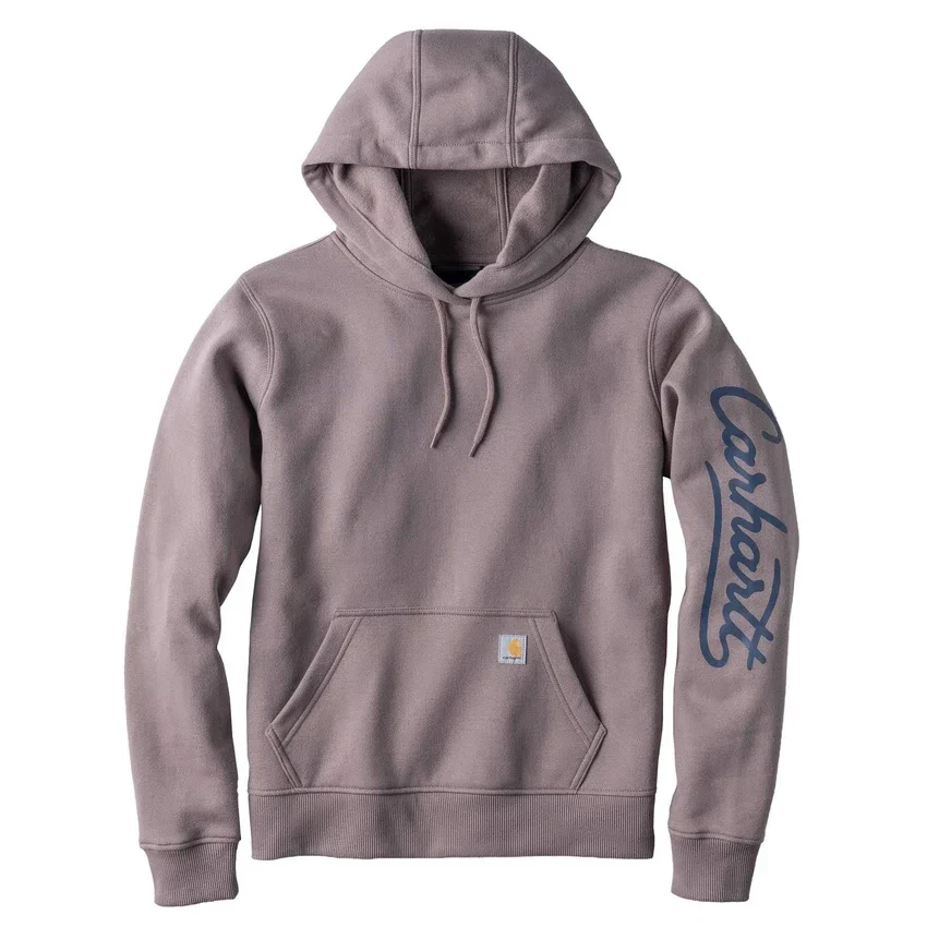 Damen-Hoodie mit «Sawyer Script Logo» auf den Armlingen