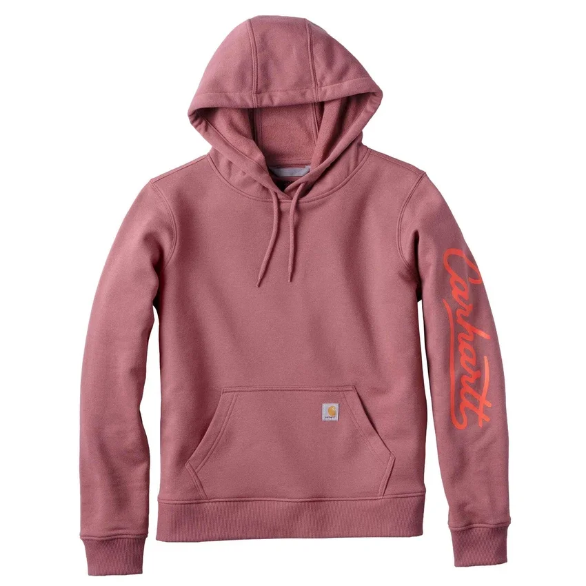 Damen-Hoodie mit «Sawyer Script Logo» auf den Armlingen