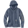 Damen-Hoodie mit «Sawyer Script Logo» auf den Armlingen