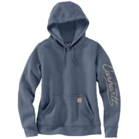 Damen-Hoodie mit «Sawyer Script Logo» auf den Armlingen