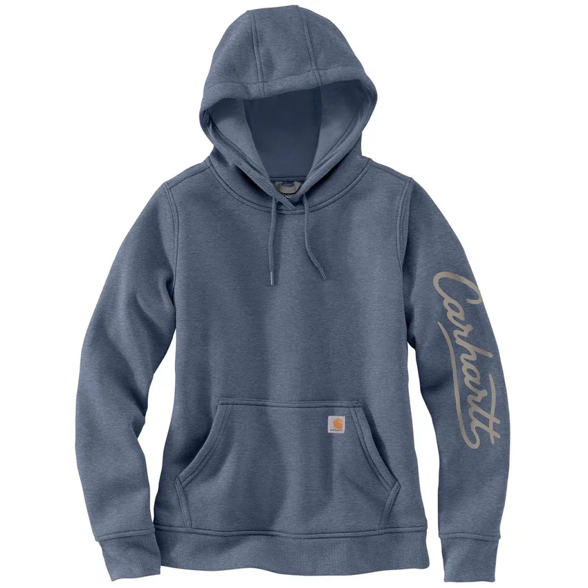 Damen-Hoodie mit «Sawyer Script Logo» auf den Armlingen