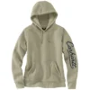 Damen-Hoodie mit «Sawyer Script Logo» auf den Armlingen