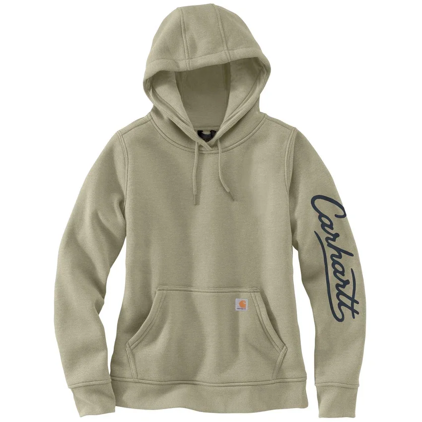 Damen-Hoodie mit «Sawyer Script Logo» auf den Armlingen