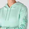 Damen-Hoodie mit «Sawyer Script Logo» auf den Armlingen