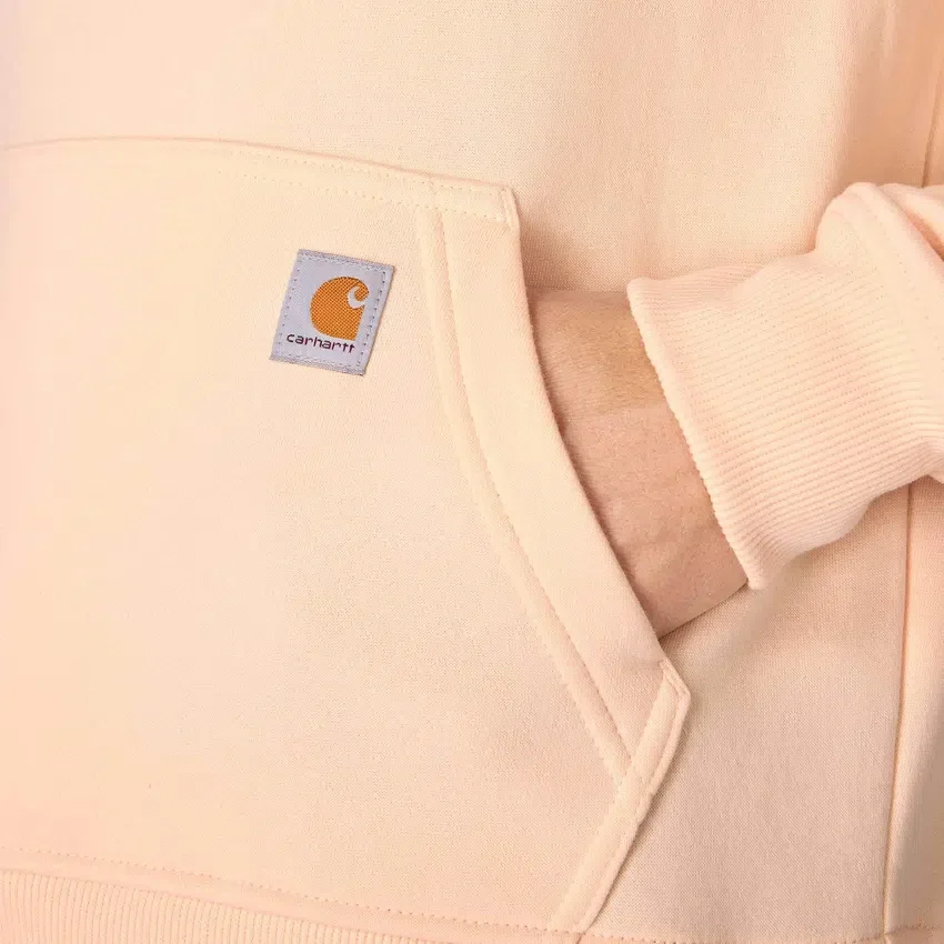 Damen-Hoodie mit «Sawyer Script Logo» auf den Armlingen