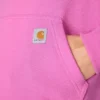 Damen-Hoodie mit «Sawyer Script Logo» auf den Armlingen