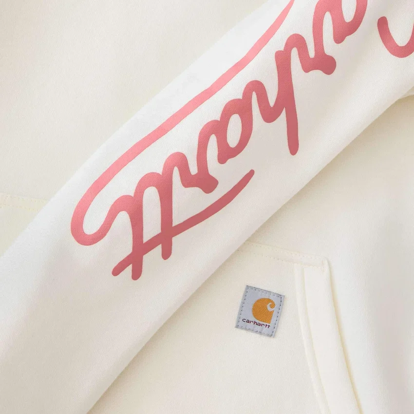 Damen-Hoodie mit «Sawyer Script Logo» auf den Armlingen