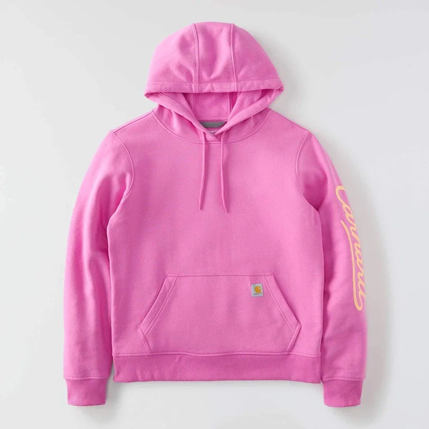 Damen-Hoodie mit «Sawyer Script Logo» auf den Armlingen