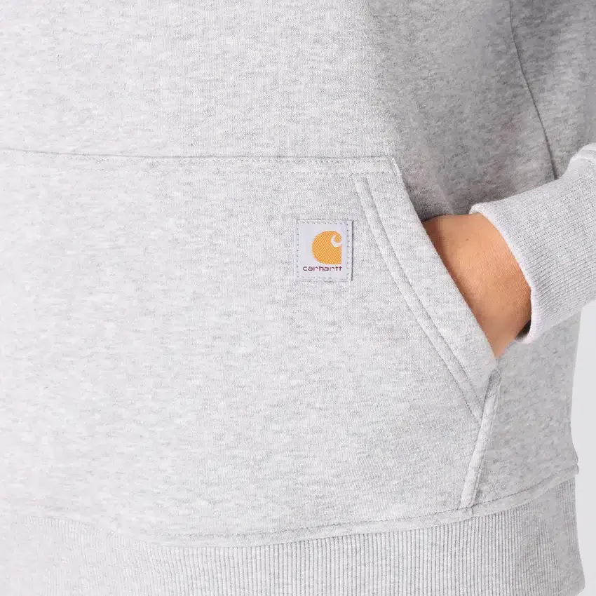 Damen-Hoodie mit «Sawyer Script Logo» auf den Armlingen
