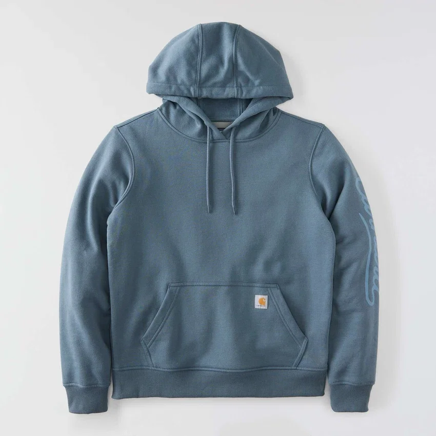 Damen-Hoodie mit «Sawyer Script Logo» auf den Armlingen