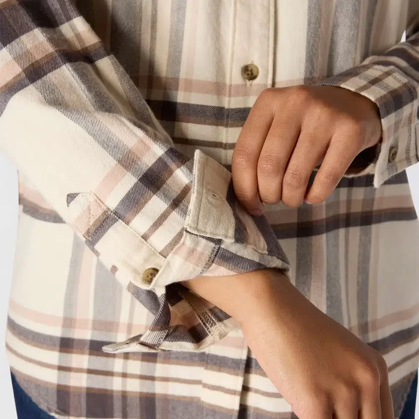 Damen-Karo-Hemd aus der Tencel™-Faser-Serie in lockerer Passform