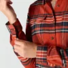 Damen-Karo-Hemd aus der Tencel™-Faser-Serie in lockerer Passform