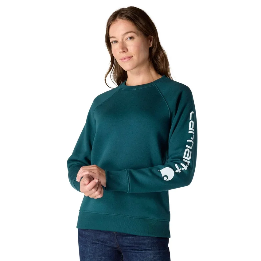 Damen-Sweatshirts mit Rundhalsausschnitt, lockerem Schnitt und Grafikprint, mittelschwer