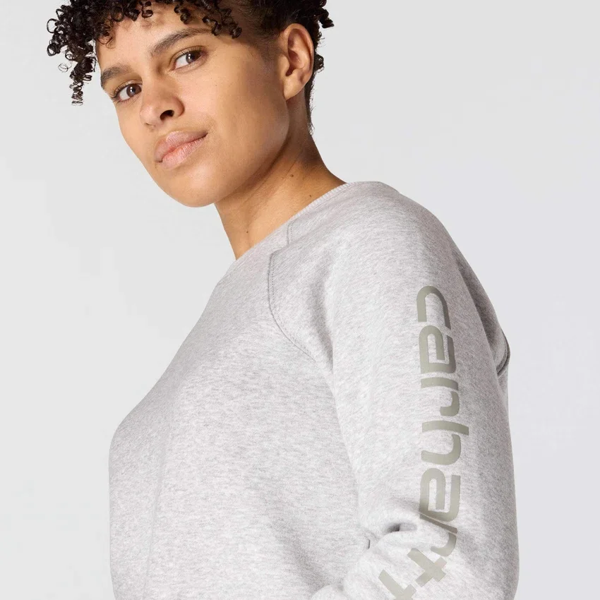 Damen-Sweatshirts mit Rundhalsausschnitt, lockerem Schnitt und Grafikprint, mittelschwer