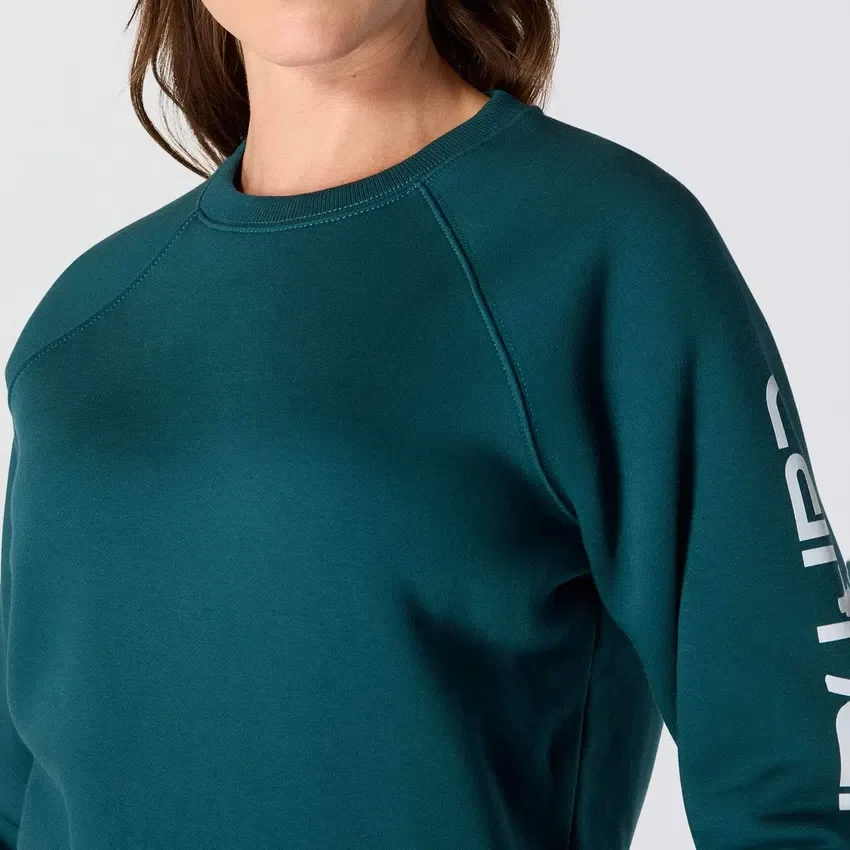 Damen-Sweatshirts mit Rundhalsausschnitt, lockerem Schnitt und Grafikprint, mittelschwer
