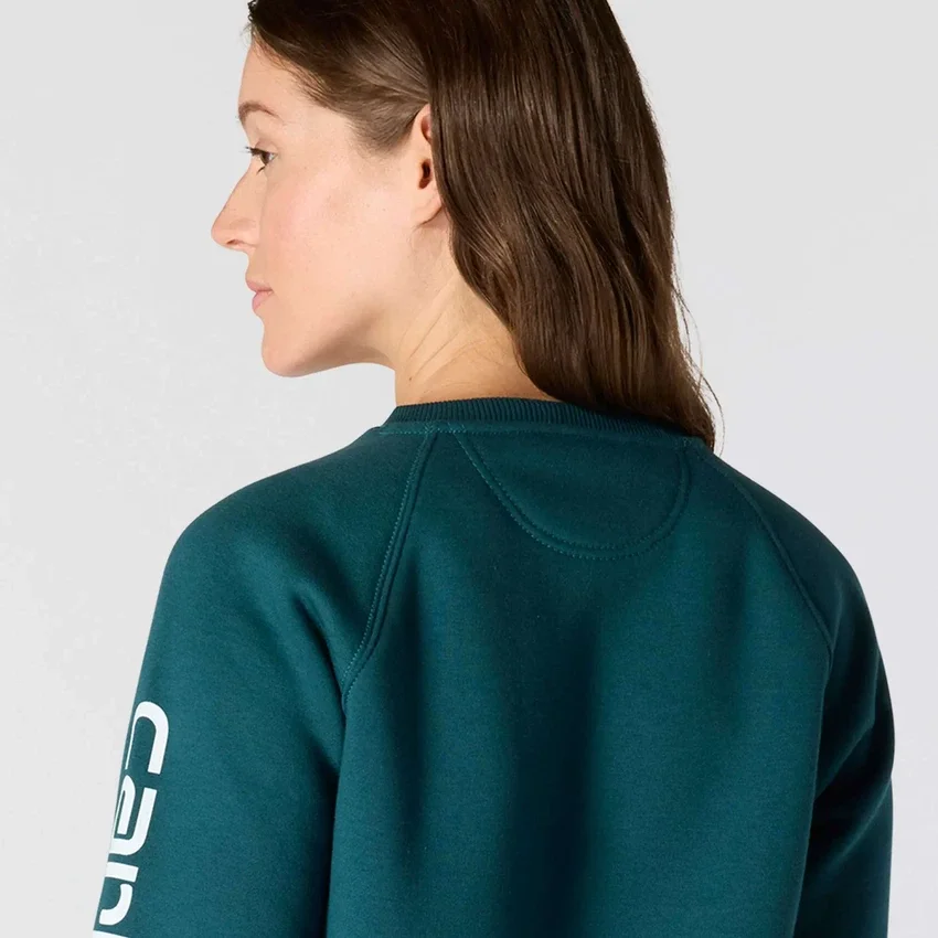 Damen-Sweatshirts mit Rundhalsausschnitt, lockerem Schnitt und Grafikprint, mittelschwer