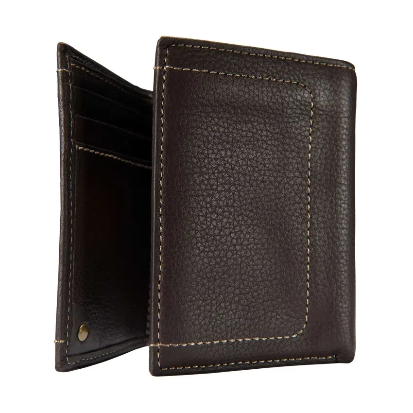 Dreifach-Brieftasche aus Pebble-Leder