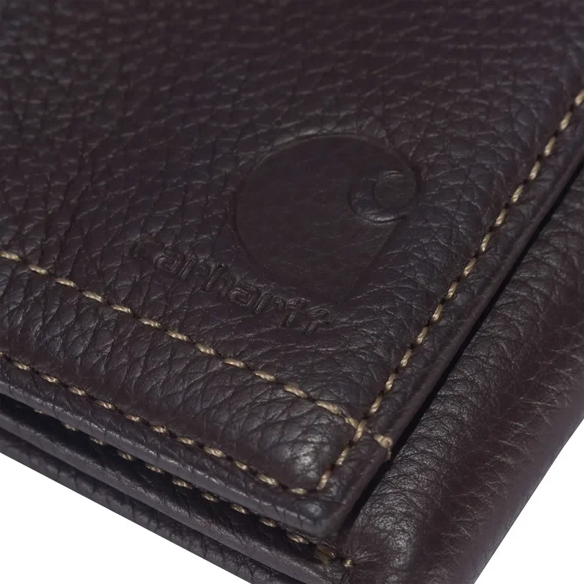 Dreifach-Brieftasche aus Pebble-Leder