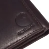 Dreifach gefaltete Brieftasche aus geöltem, hellbraunem Leder