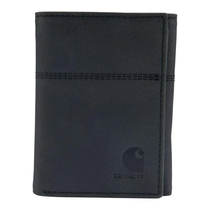 Dreifach gefaltete Brieftasche aus Sattelleder