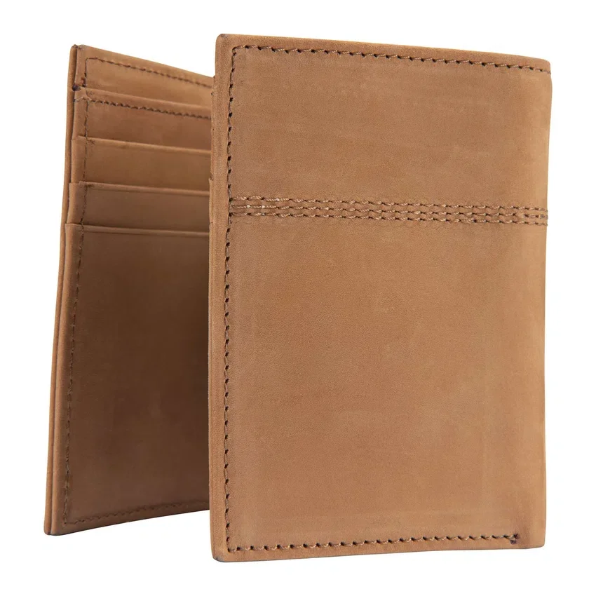 Dreifach gefaltete Brieftasche aus Sattelleder