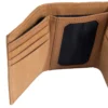 Dreifach gefaltete Brieftasche aus Sattelleder