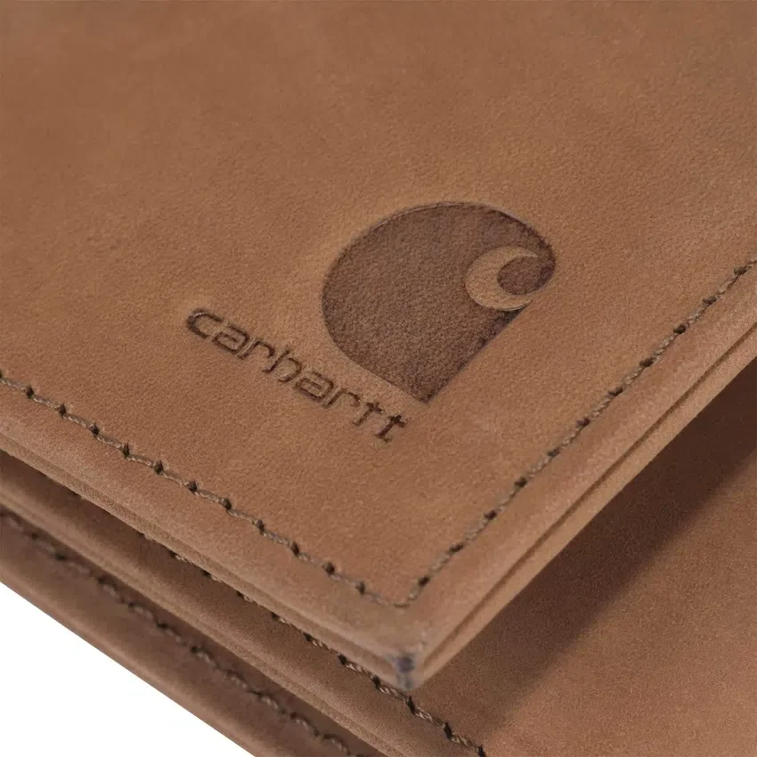 Dreifach gefaltete Brieftasche aus Sattelleder