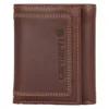 Dreifach vernähte Dreifach-Brieftasche aus Leder