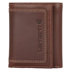 Dreifach vernähte Dreifach-Brieftasche aus Leder