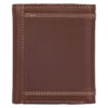 Dreifach vernähte Dreifach-Brieftasche aus Leder
