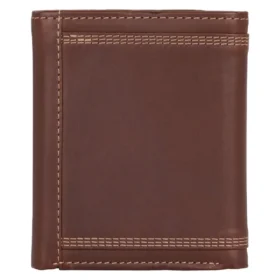 Dreifach vernähte Dreifach-Brieftasche aus Leder