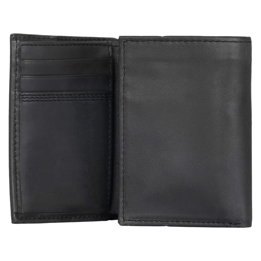 Dreifach vernähte Dreifach-Brieftasche aus Leder