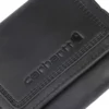 Dreifach vernähte Dreifach-Brieftasche aus Leder