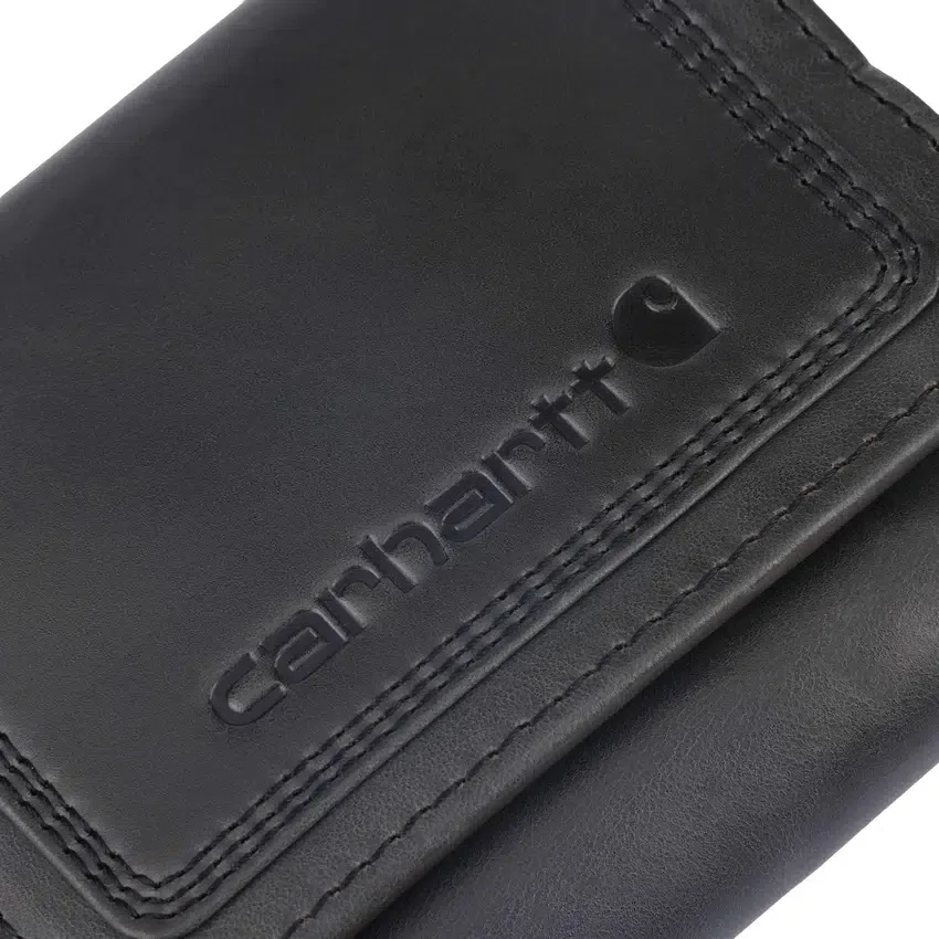 Dreifach vernähte Dreifach-Brieftasche aus Leder