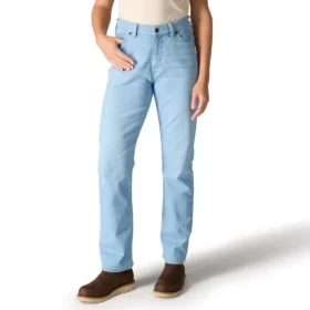 Essential Stretch-Jeans für Damen mit mittlerer Leibhöhe und geradem Bein