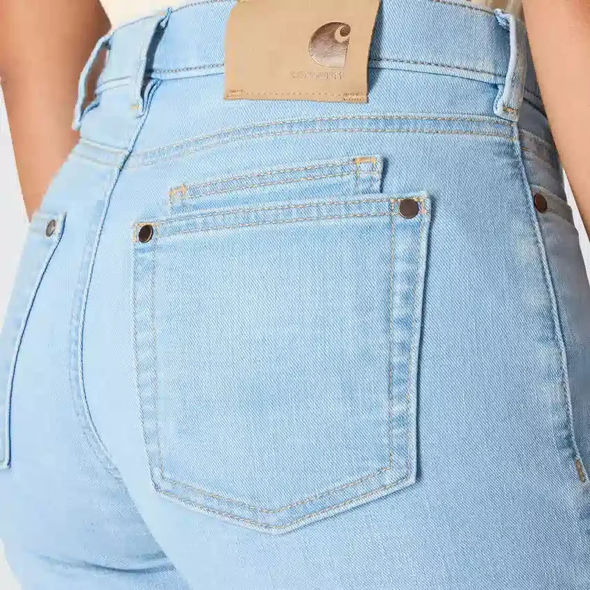 Essential Stretch-Jeans für Damen mit mittlerer Leibhöhe und geradem Bein