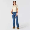 Essential Stretch-Jeans für Damen mit mittlerer Leibhöhe und geradem Bein