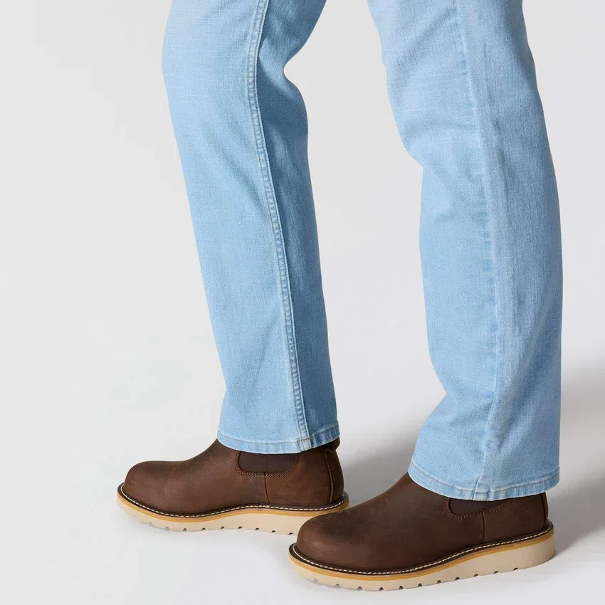 Essential Stretch-Jeans für Damen mit mittlerer Leibhöhe und geradem Bein