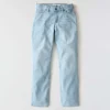 Essential Stretch-Jeans für Damen mit mittlerer Leibhöhe und geradem Bein