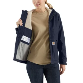 Flammhemmende Full Swing®-Jacke für Damen in lockerer Passform mit Quick Duck®-Material und Sherpa-Futter