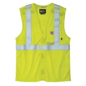 Flammhemmende Hochsichtbarkeits-Sicherheitsweste aus Mesh der Klasse 2 für Herren – Hi-Vis-Westen