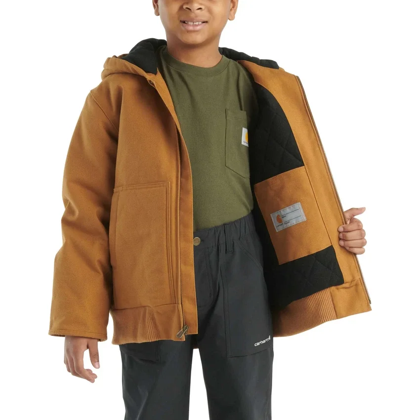 Flanell-Aktivjacke für Jungen mit Steppfutter (Kinder/Jugendliche)