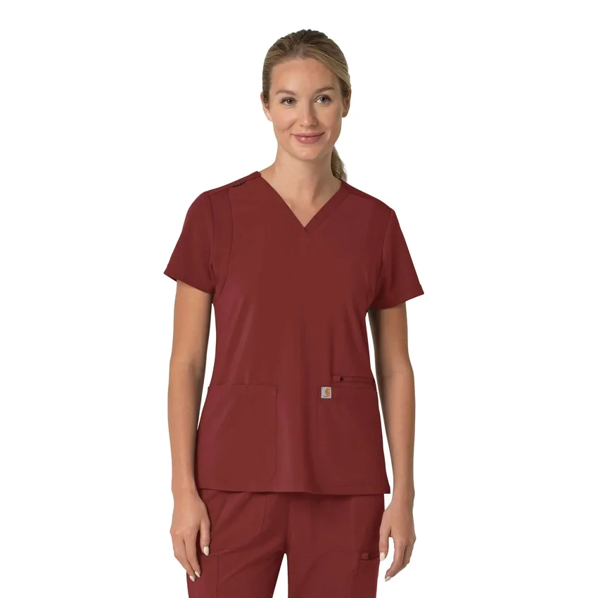 Force Cross-Flex Flex-Panel-Scrub-Oberteil mit V-Ausschnitt für Damen