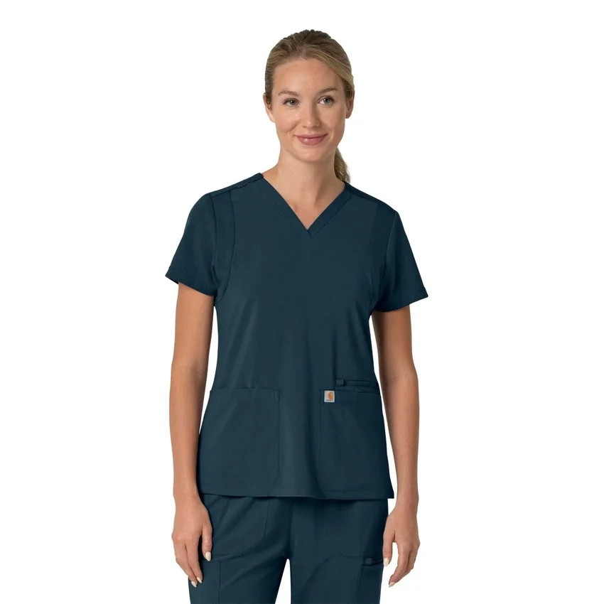Force Cross-Flex Flex-Panel-Scrub-Oberteil mit V-Ausschnitt für Damen