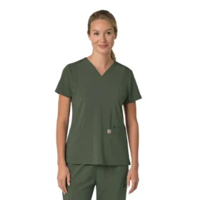 Force Cross-Flex Flex-Panel-Scrub-Oberteil mit V-Ausschnitt für Damen