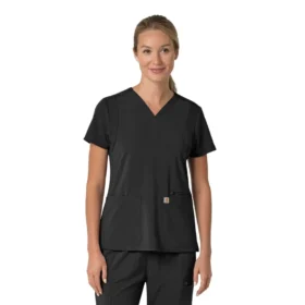 Force Cross-Flex Flex-Panel-Scrub-Oberteil mit V-Ausschnitt für Damen